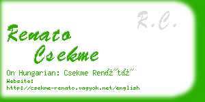 renato csekme business card